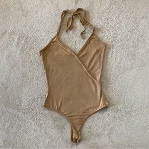 Tan Suede Bodysuit